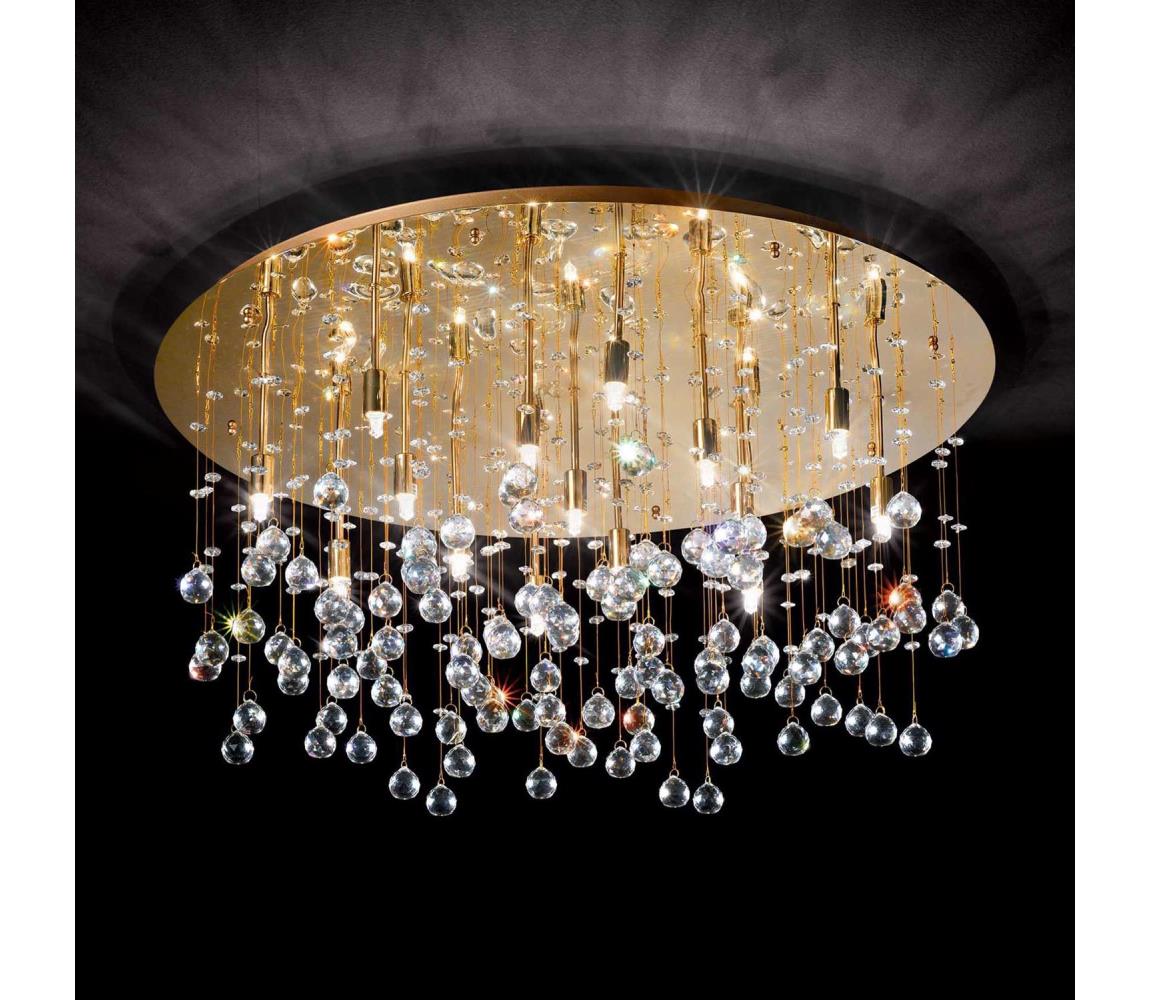 Ideal Lux - LED Křišťálové stropní svítidlo MOONLIGHT 15xG9/3W/230V pr. 80 cm zl 082790