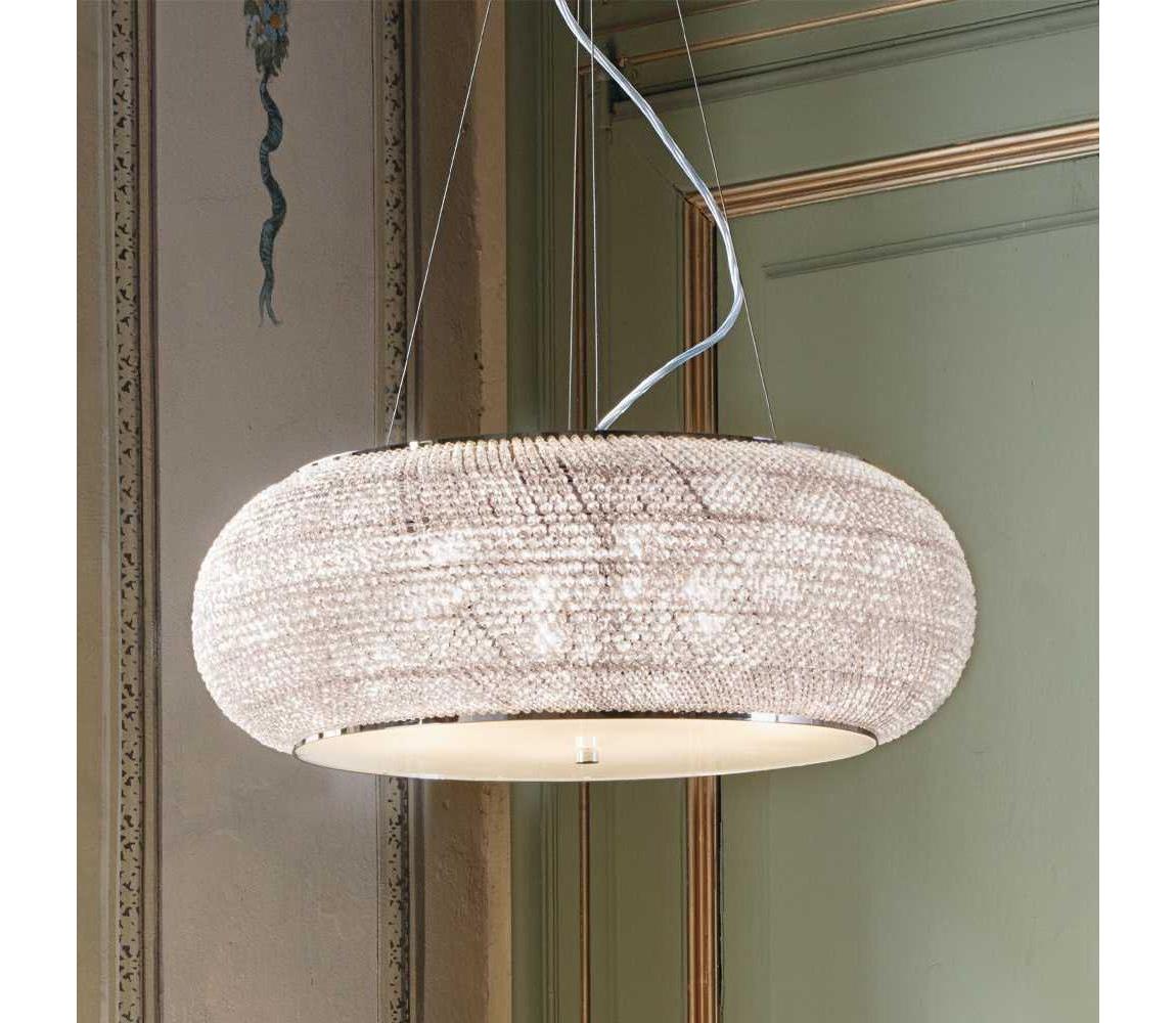 Ideal Lux - LED Křišťálový lustr na lanku PASHA 14xE14/40W/230V pr. 65 cm chrom 164977