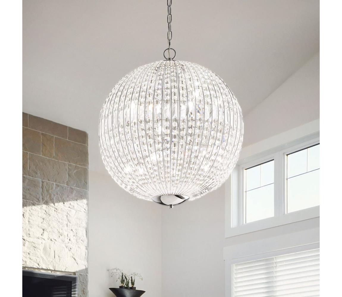 Ideal Lux - LED Křišťálový lustr na řetězu LUXOR 6xG9/3W/230V pr. 40 cm čirá 092911