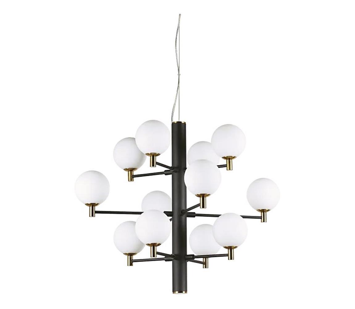 Ideal Lux - LED Lustr na lanku COPERNICO 12xG9/3W/230V pr. 71 cm černá 197319