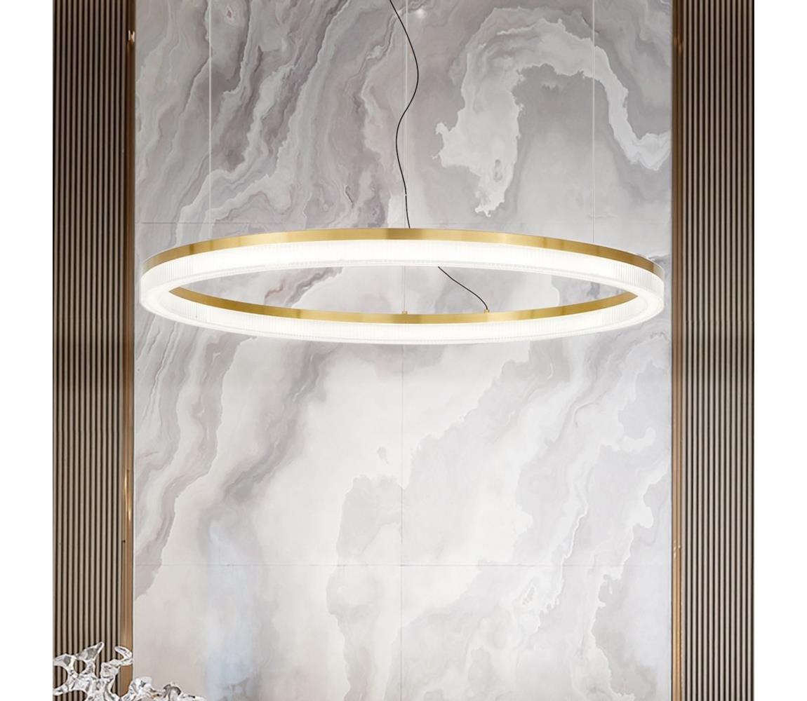 Ideal Lux - LED Lustr na lanku CROWN LED/42W/230V 3000K pr. 80 cm CRI 90 mosaz 314921