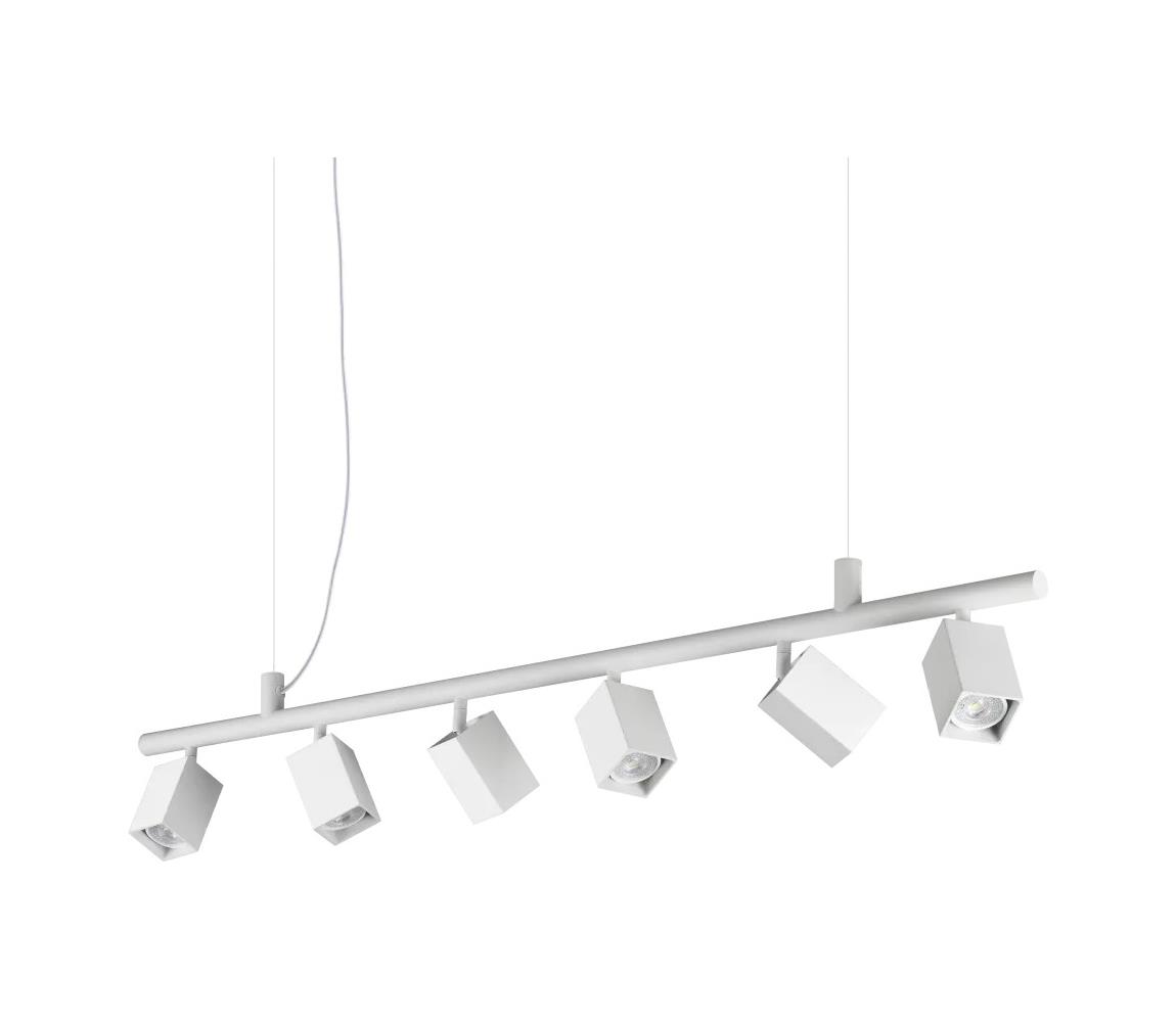 Ideal Lux - LED Lustr na lanku DYNAMITE 6xGU10/7W/230V CRI 90 bílá 367460