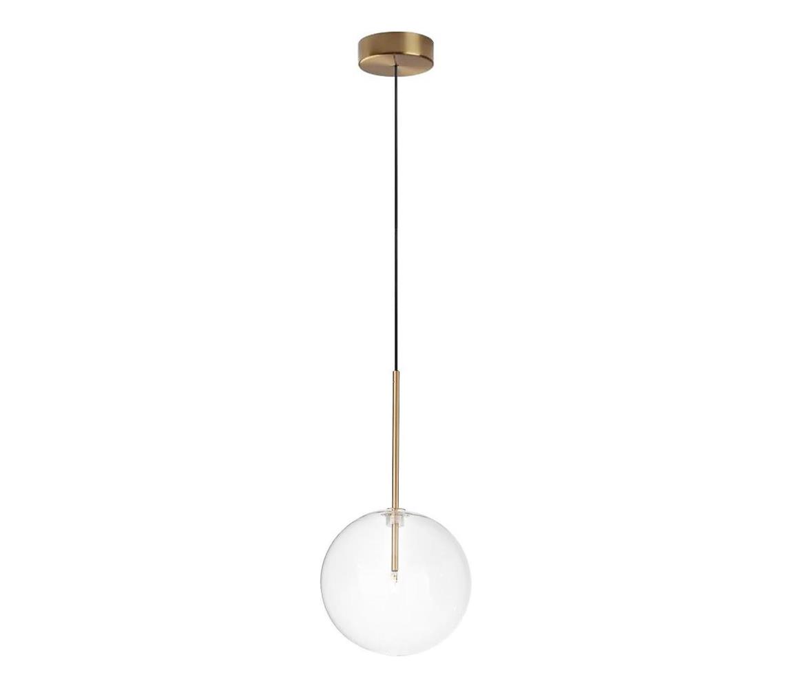 Ideal Lux - LED Lustr na lanku EQUINOXE 1xG4/2W/230V pr. 20 cm mosaz/čirá 277387