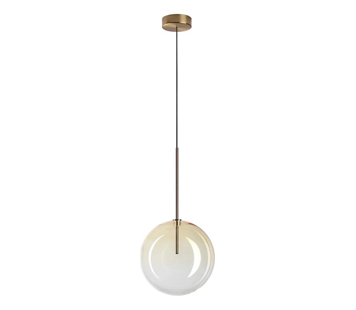Ideal Lux - LED Lustr na lanku EQUINOXE 1xG4/2W/230V pr. 25 cm mosaz/kouřová 326368