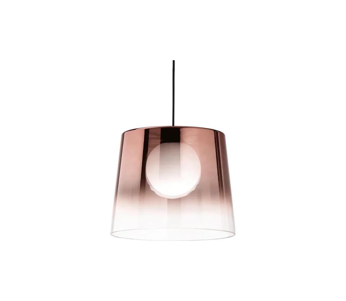 Ideal Lux - LED Lustr na lanku FADE 1xG9/3W/230V pr. 27,3 cm měď/kouřová 271309