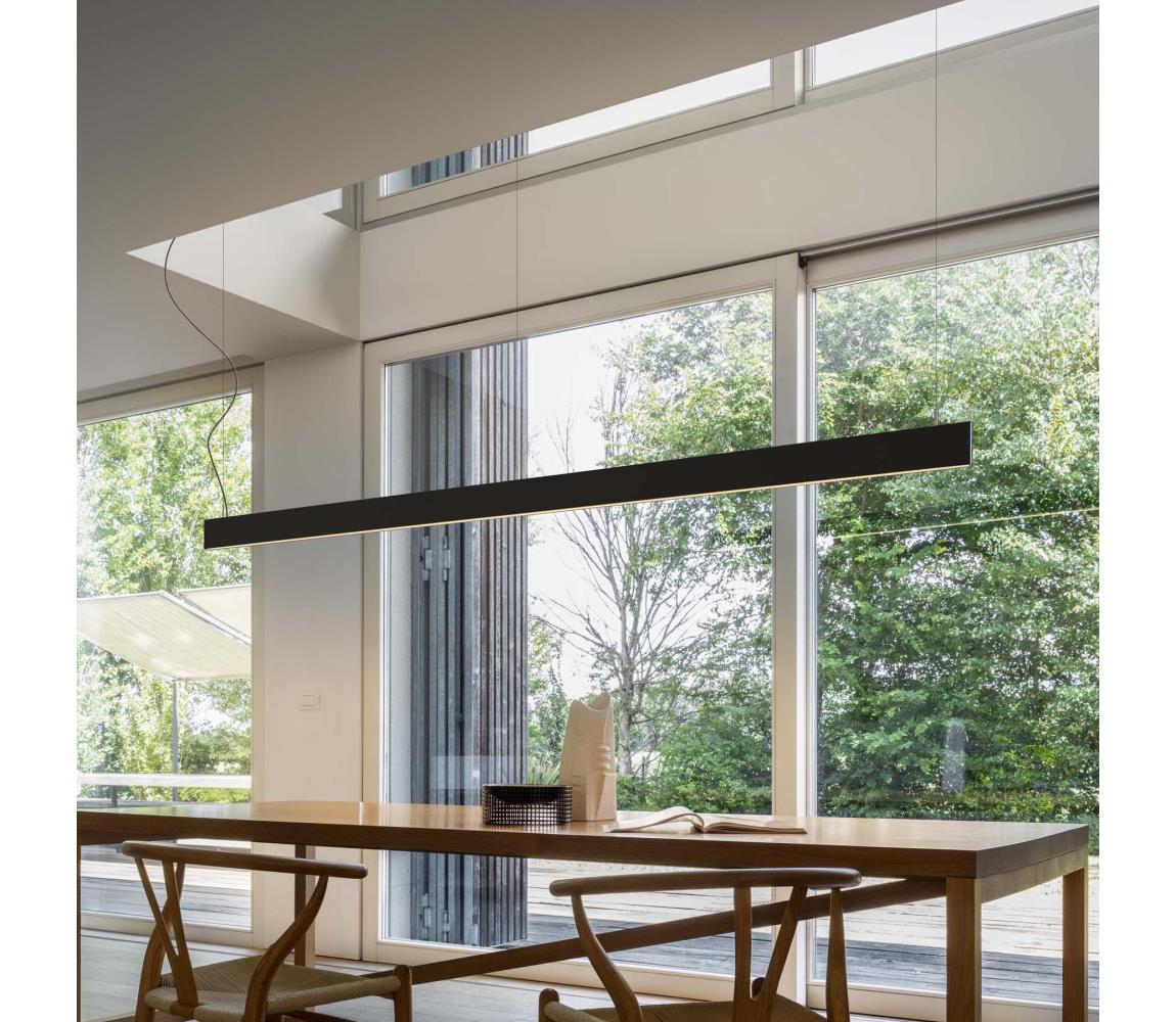 Ideal Lux - LED Lustr na lanku LINUS LED/32W/230V 4000K CRI 90 120 cm černá 268217