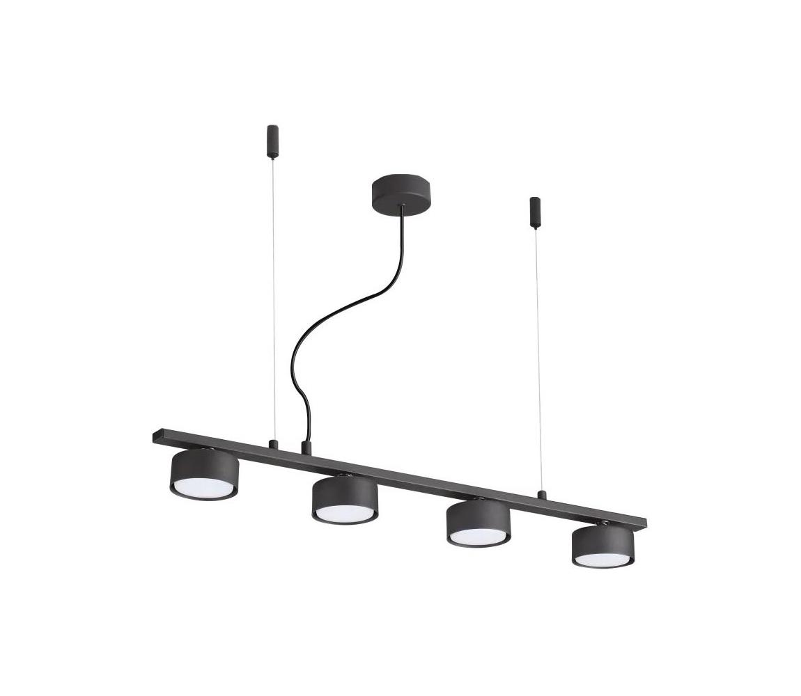 Ideal Lux - LED Lustr na lanku MINOR 4xGX53/9W/230V 75,5 cm černá 235455