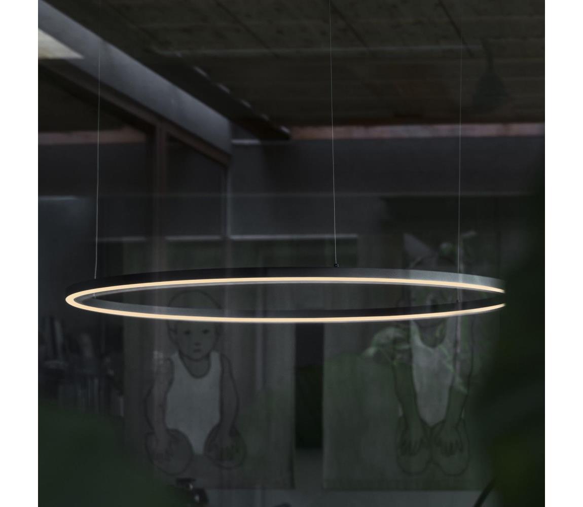 Ideal Lux - LED Lustr na lanku ORACLE SLIM LED/40W/230V 3000K pr. 70 cm černá 304397