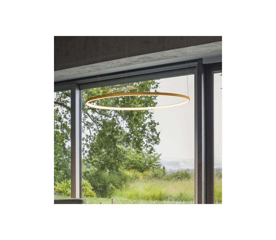 Ideal Lux - LED Lustr na lanku ORACLE SLIM LED/53W/230V 3000K pr. 90 cm zlatá 372518