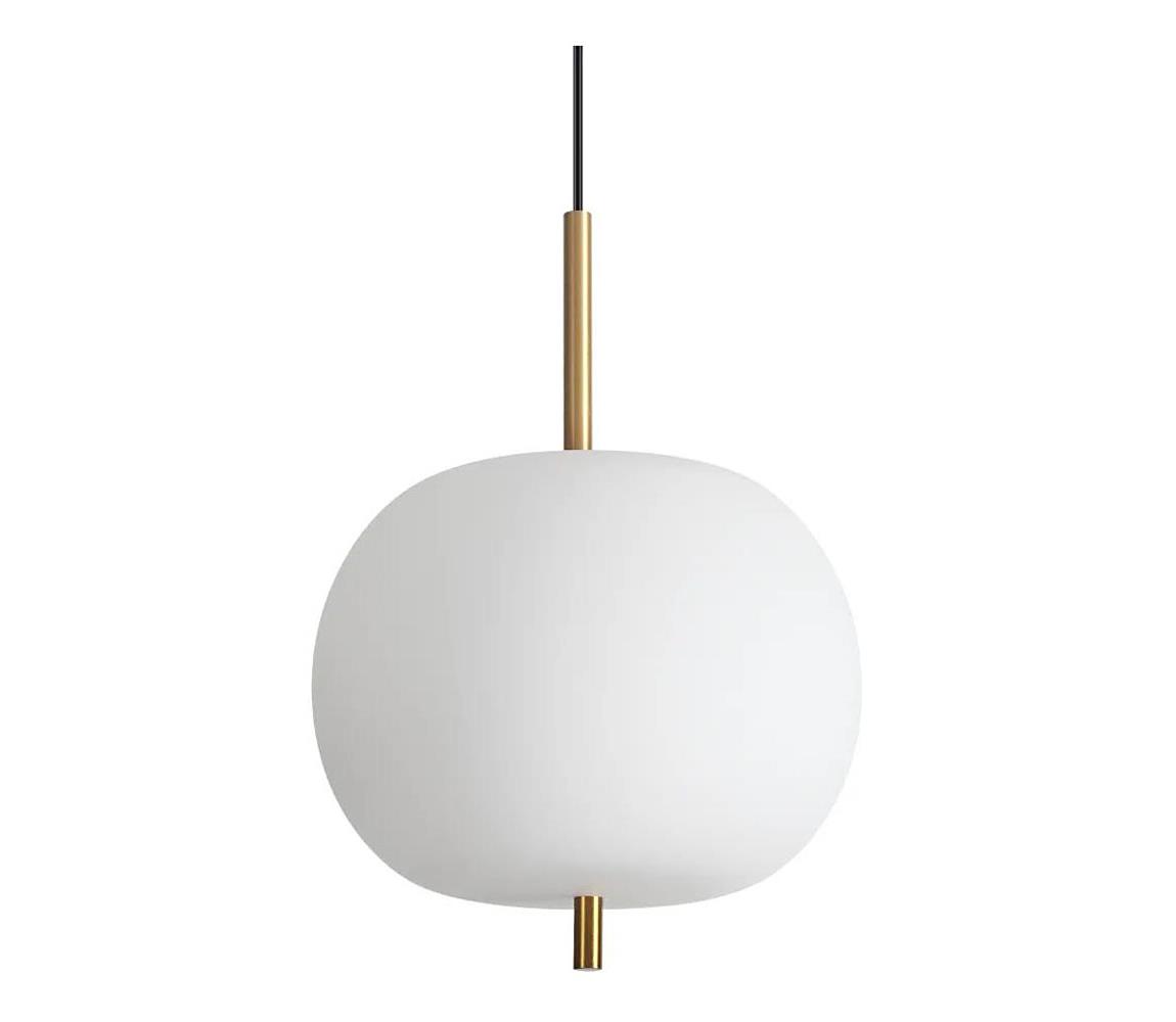 Ideal Lux - LED Lustr na lanku UMILE LED/20W/230V pr. 30 cm CRI 90 mosaz/bílá 314969