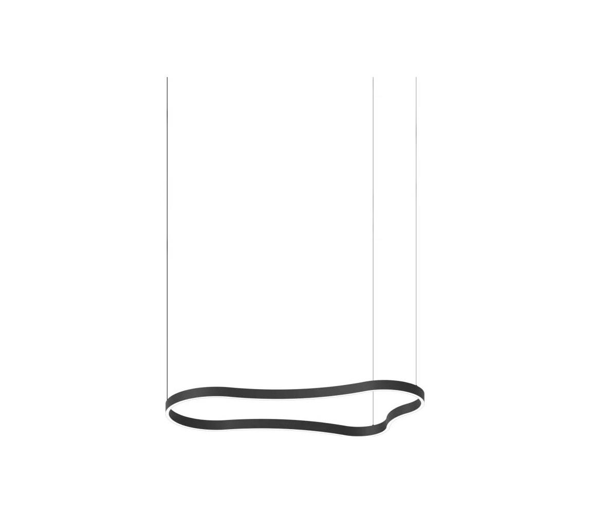 Ideal Lux - LED Lustr na lanku WAVES LED/45W/230V CRI 90 černá 345246