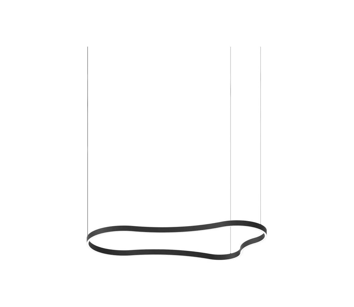 Ideal Lux - LED Lustr na lanku WAVES LED/54W/230V CRI 90 černá 345277