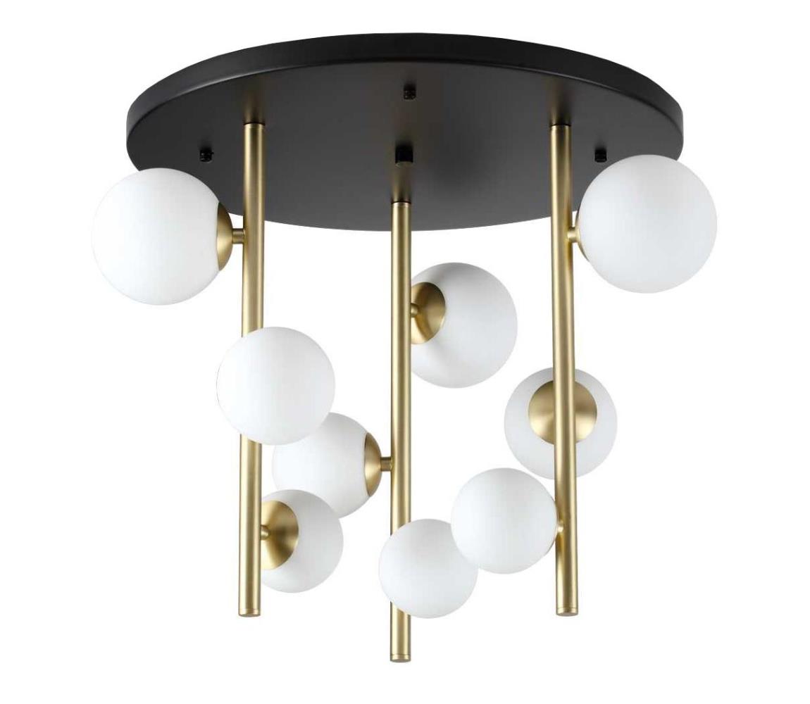 Ideal Lux - LED Lustr na tyči PERLAGE 9xG9/3W/230V pr. 55 cm zlatá/bílá 328423