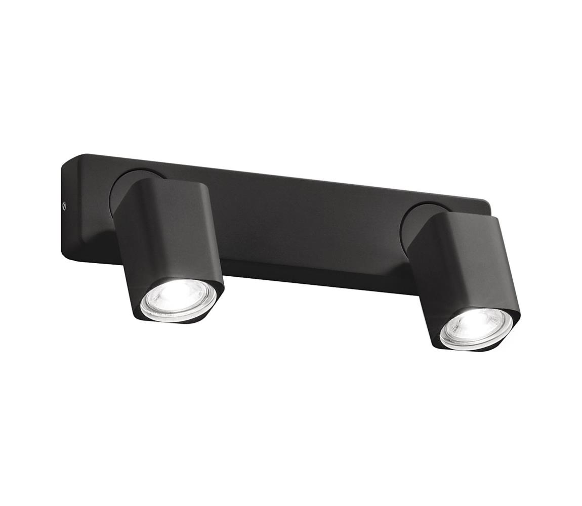 Ideal Lux - LED Nástěnné bodové svítidlo RUDY 2xGU10/7W/230V CRI 90 černá 321509