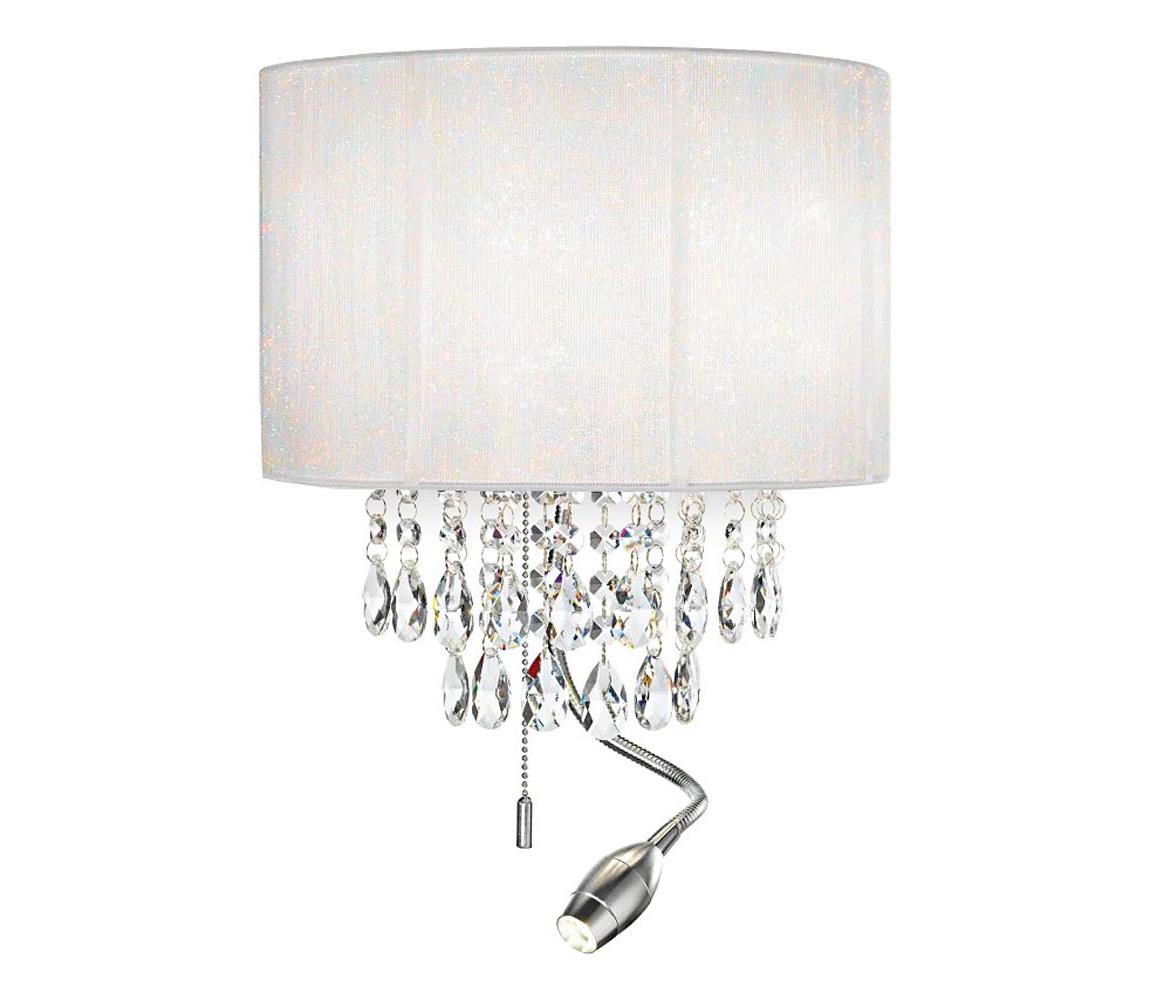 Ideal Lux - LED Nástěnné svítidlo OPERA 2xE14/40W/230V + LED/1W bílá 68268