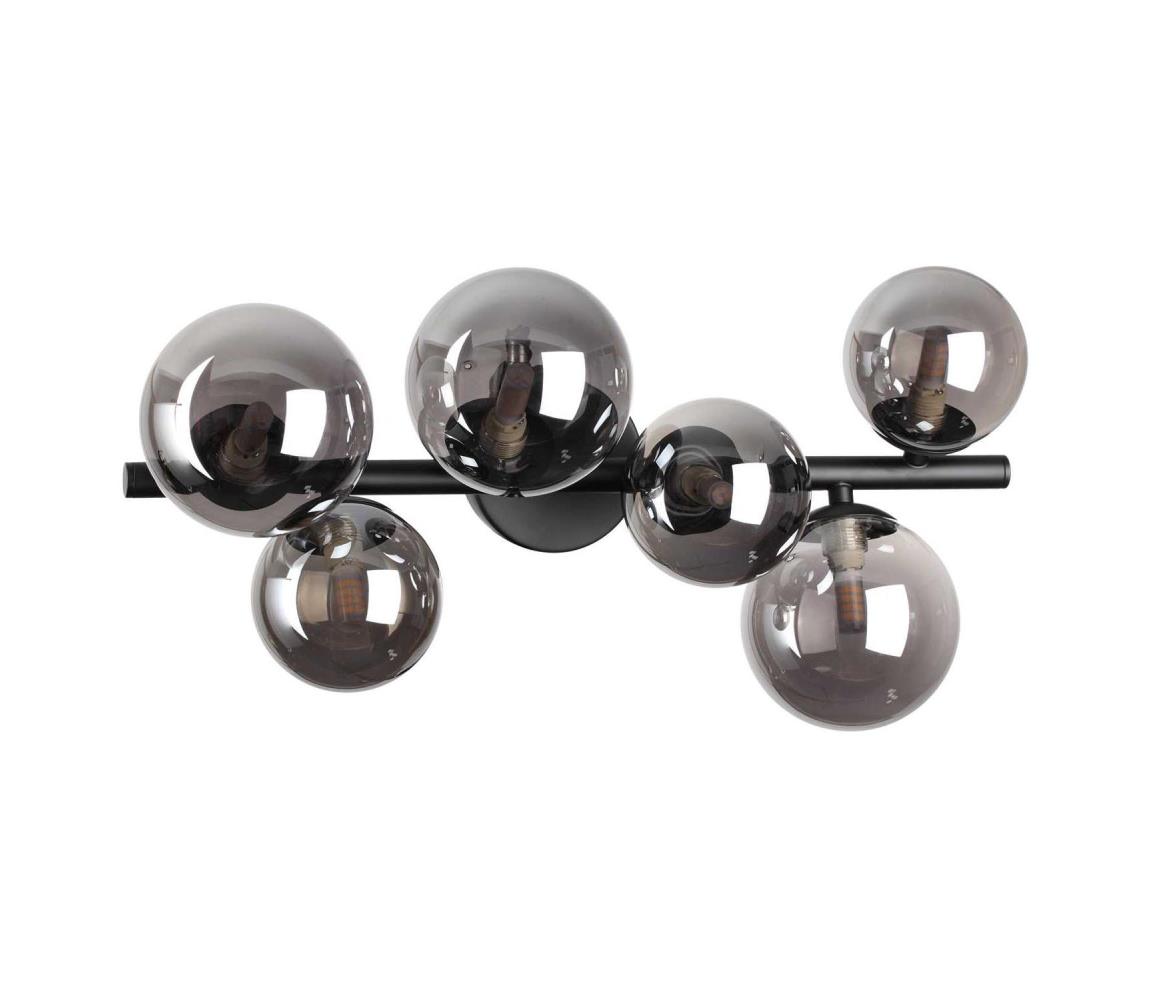 Ideal Lux - LED Přisazený lustr PERLAGE 6xG9/3W/230V 49 cm černá/kouřová 309262
