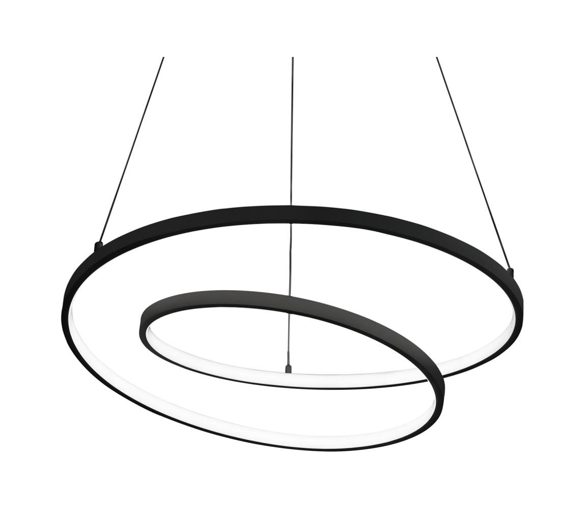 Ideal Lux - LED Stmívatelný lustr na lanku OZ LED/55W/230V pr. 80cm CRI 90 černá 304588