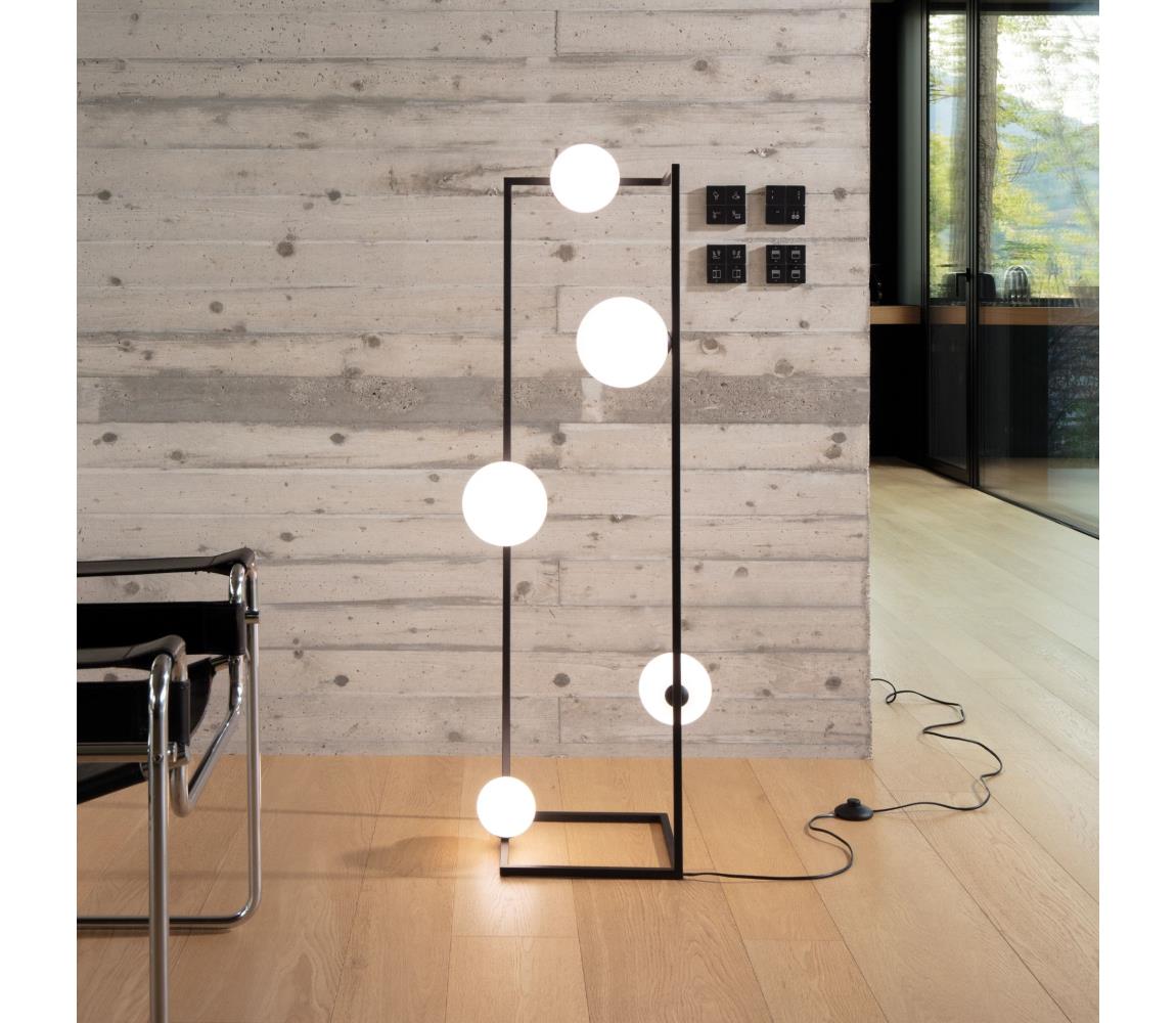 Ideal Lux - LED Stojací lampa ANGOLO 5xG9/3W/230V černá 284309