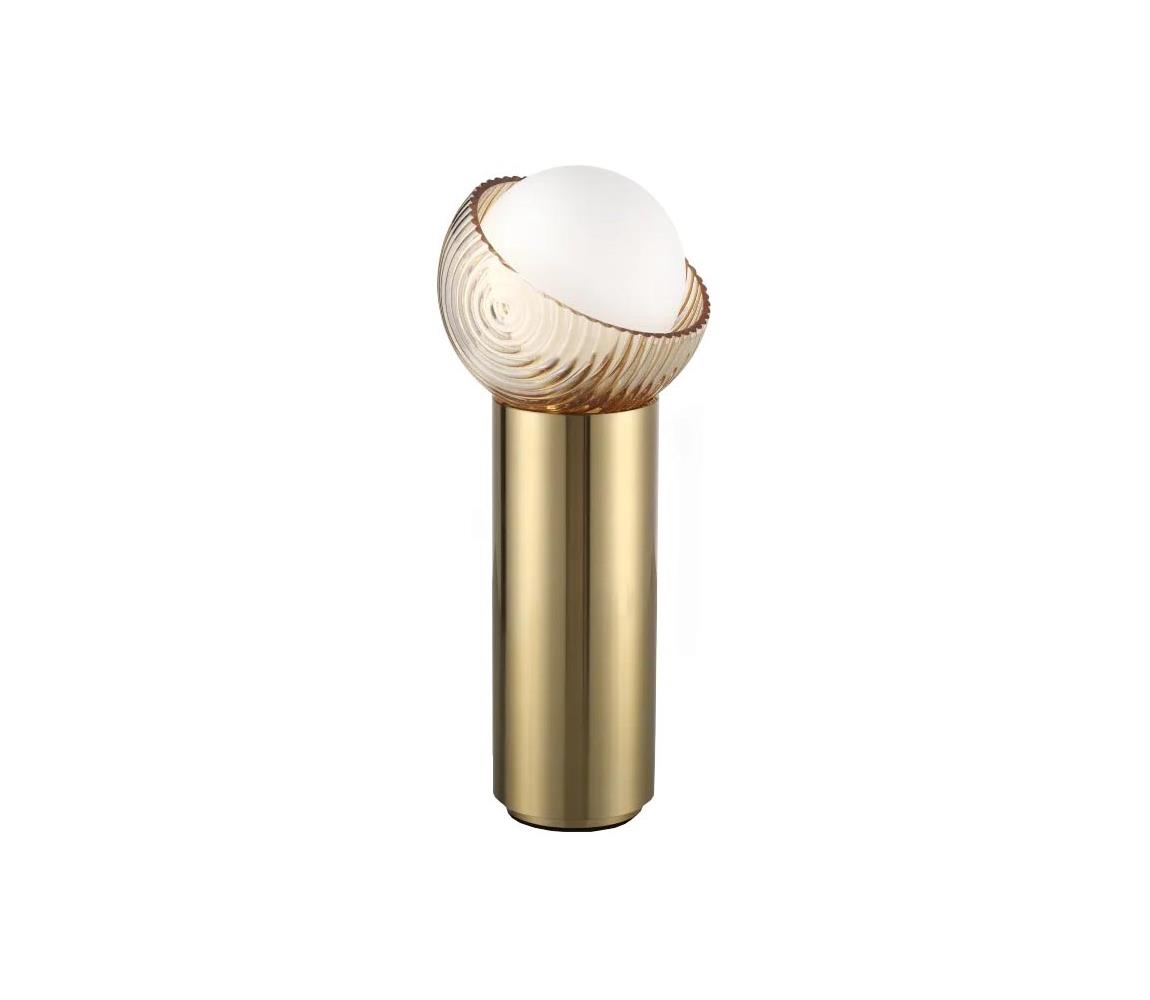 Ideal Lux - LED Stolní lampa BLOOM 1xG9/3W/230V zlatá/kouřová béžová 366524