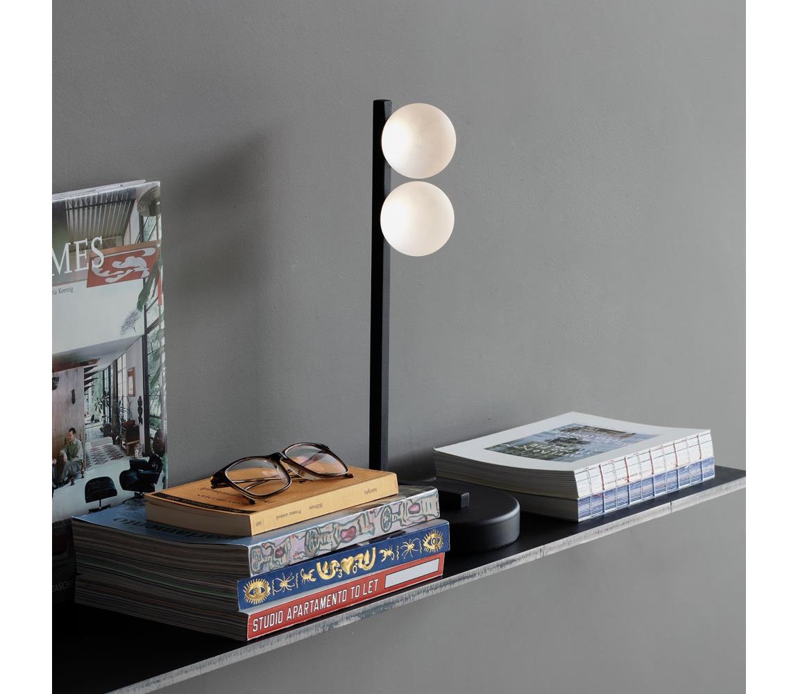 Ideal Lux - LED Stolní lampa PING PONG 2xLED/3W/230V CRI 90 černá 313320