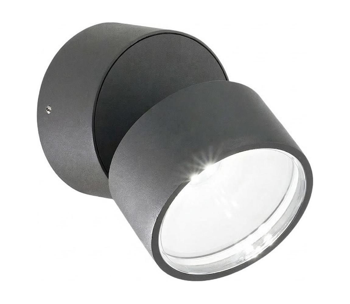 Ideal Lux -LED Venkovní nástěnné svítidlo OMEGA LED/7W/230V CRI 90 IP54 antracit 285467
