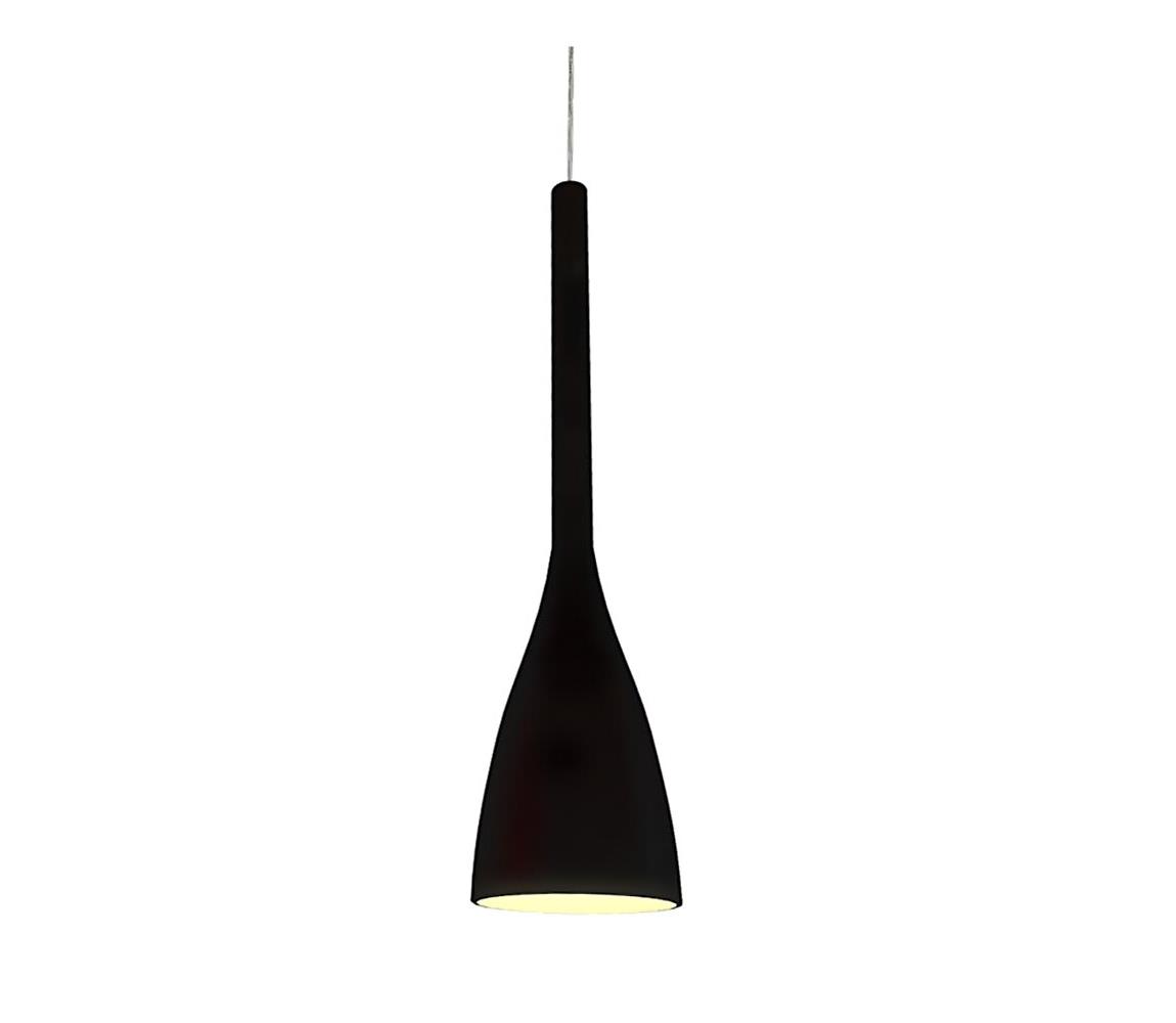Ideal Lux - Lustr na lanku FLUT 1xE27/60W/230V pr. 14,5 cm černá 35680
