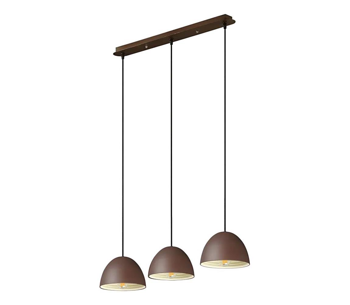 Ideal Lux - Lustr na lanku FOLK 3xE27/60W/230V hnědá 174235