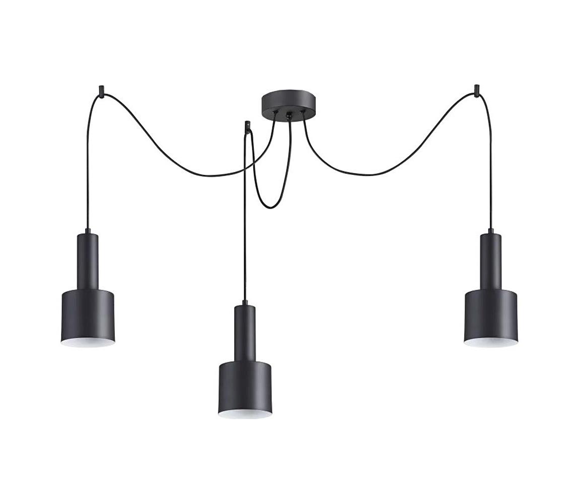 Ideal Lux - Lustr na lanku HOLLY 3xE27/60W/230V pavouk černá 231594