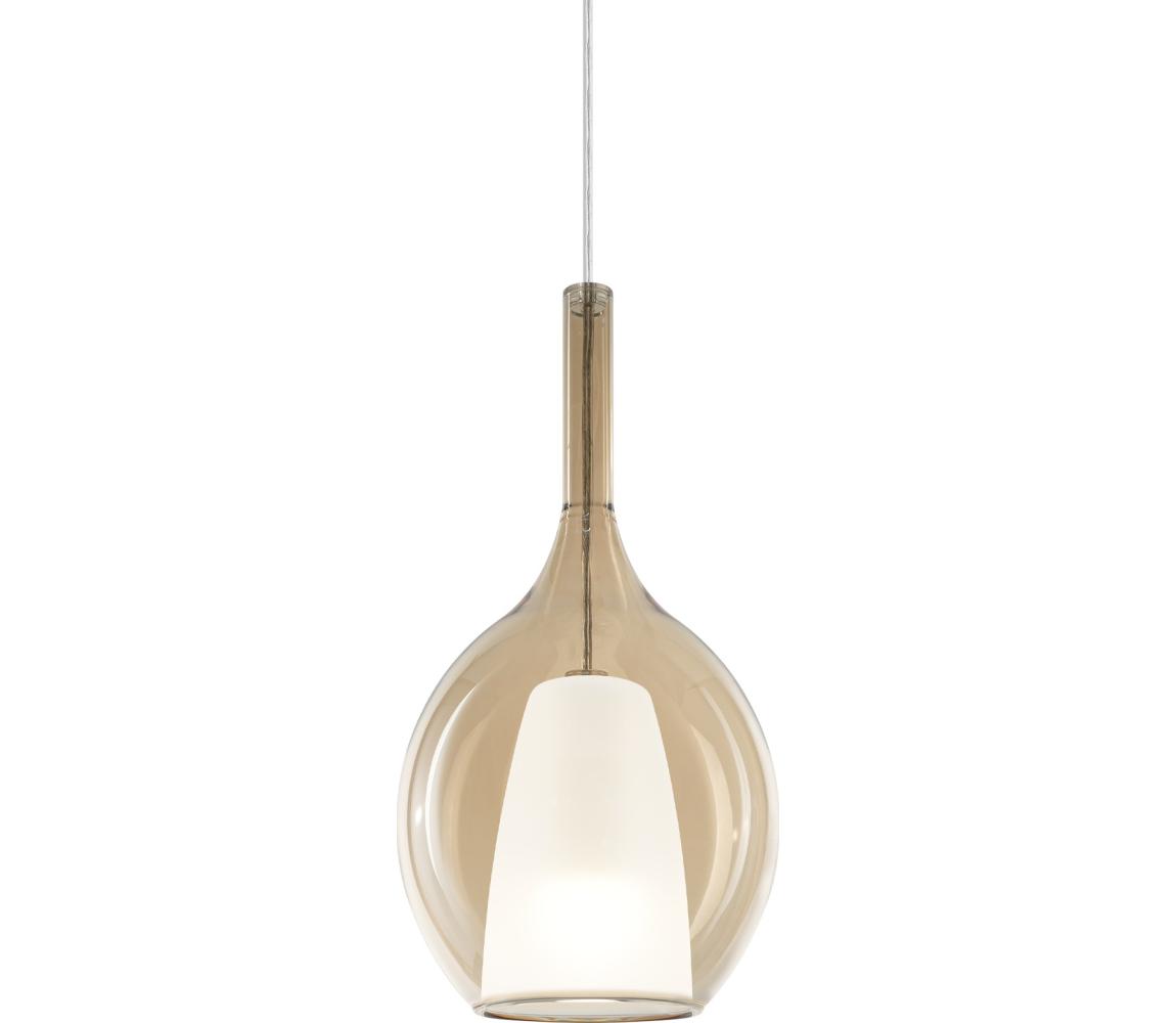 Ideal Lux - Lustr na lanku KALIQUE 1xE27/42W/230V pr. 18 cm kouřová béžová 360003
