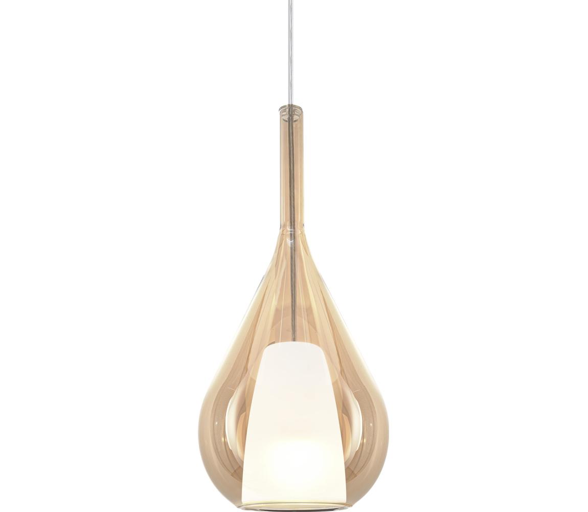 Ideal Lux - Lustr na lanku KALIQUE 1xE27/42W/230V pr. 18 cm kouřová béžová 360058