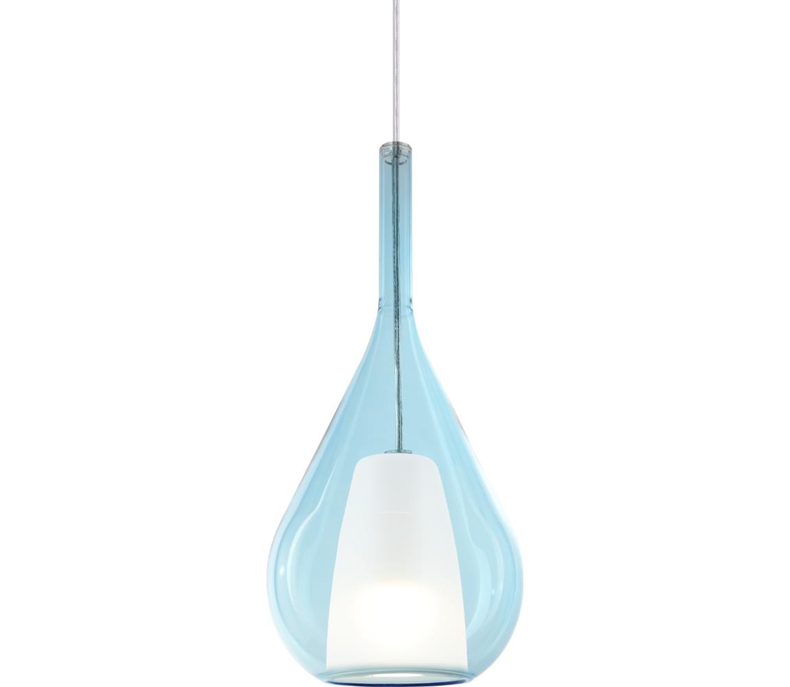 Ideal Lux - Lustr na lanku KALIQUE 1xE27/42W/230V pr. 18 cm kouřová modrá 360089