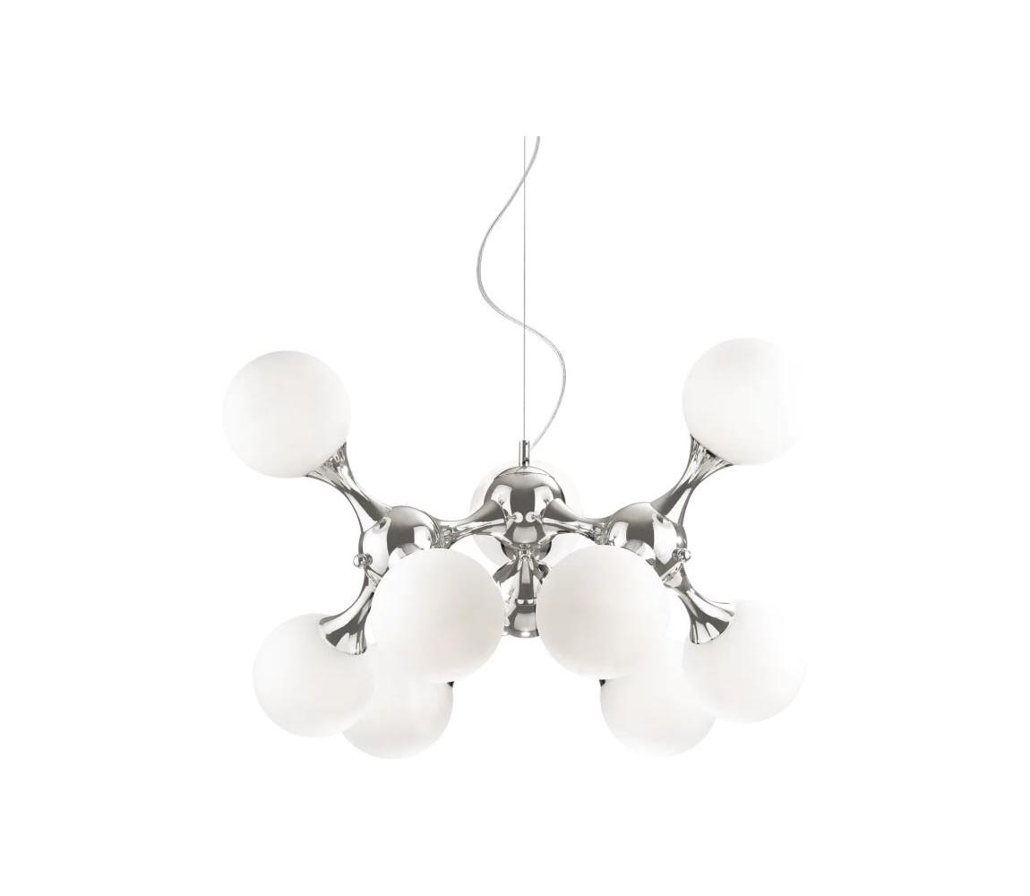 Ideal Lux - Lustr na lanku NODI 9xE14/28W/230V pr. 80 cm lesklý chrom/bílá 82059