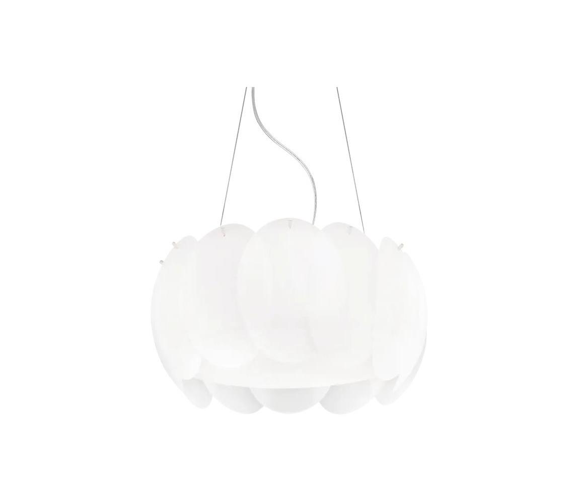 Ideal Lux - Lustr na lanku OVALINO 5xE27/60W/230V pr. 44 cm bílá 74139
