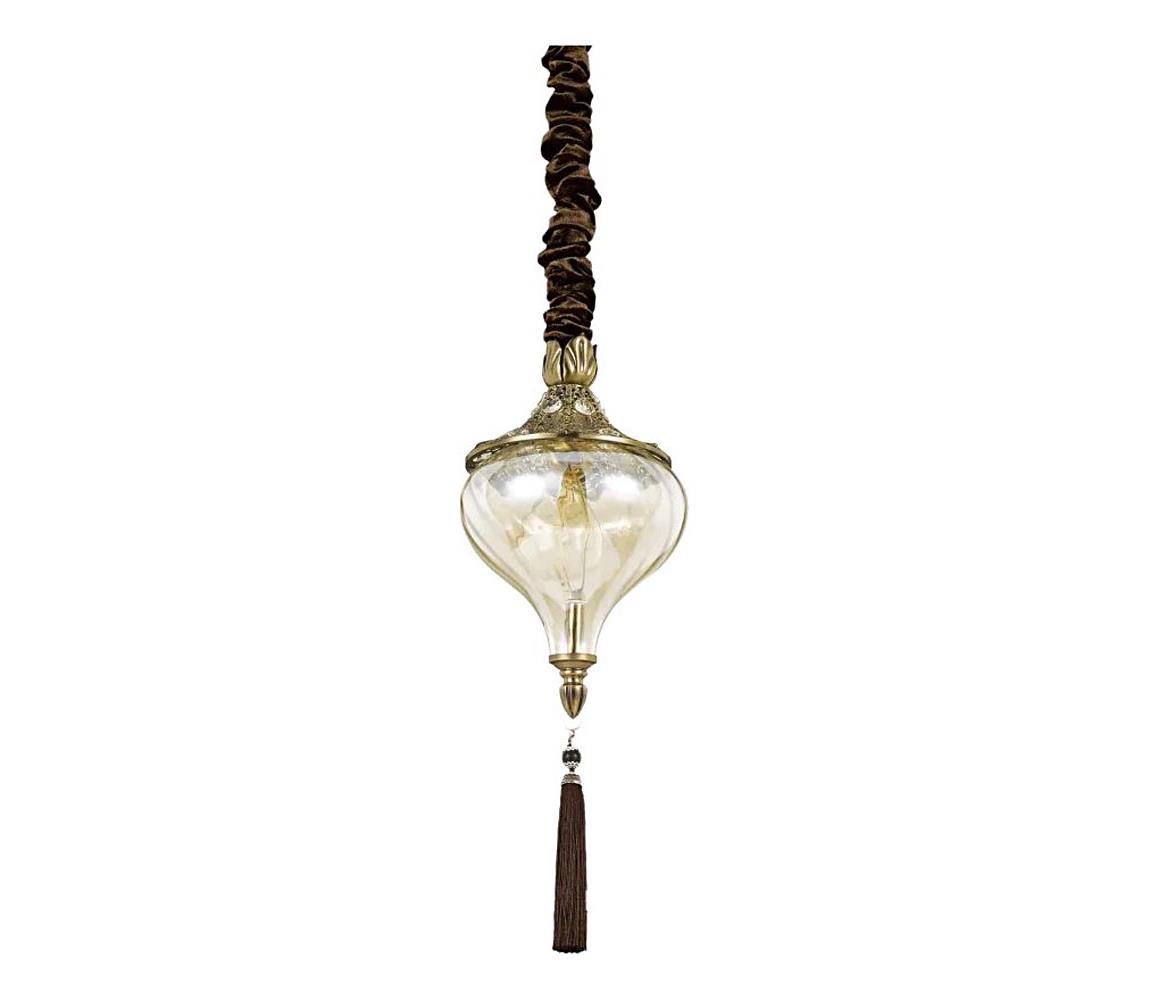 Ideal Lux - Lustr na řetězu HAREM 1xE27/42W/230V pr. 16,5 cm mosaz 115979