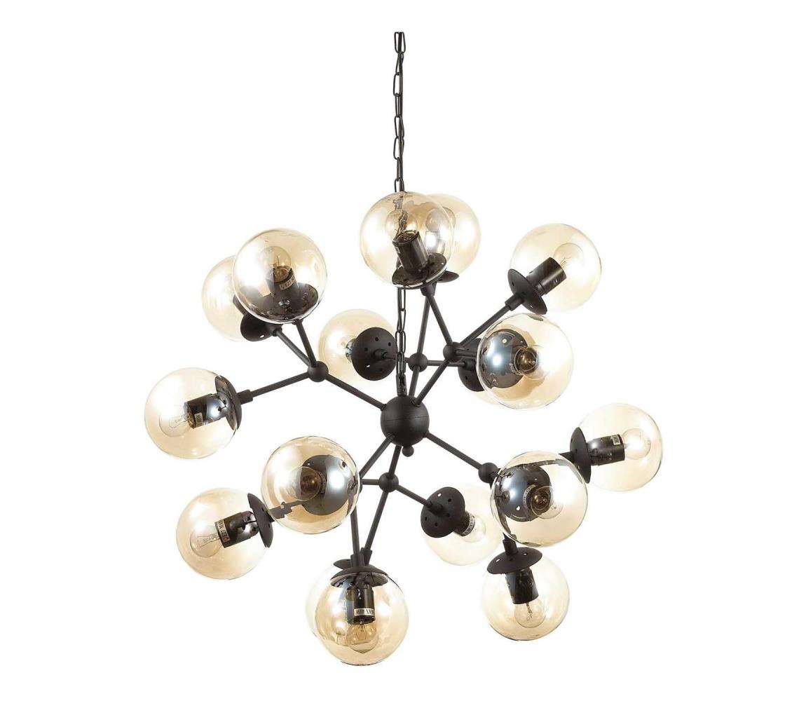 Ideal Lux - Lustr na řetězu KEPLER 18xE27/42W/230V pr. 69 cm černá 162478