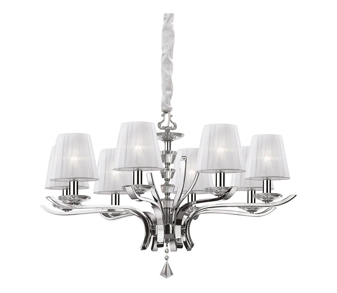 Ideal Lux - Lustr na řetězu PEGASO 8xE14/28W/230V pr. 76 cm lesklý chrom 59242