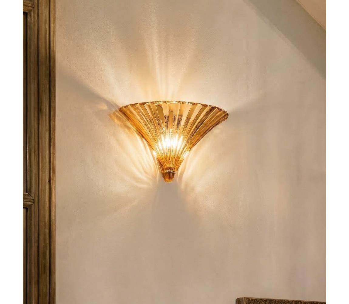 Ideal Lux - Nástěnné svítidlo SANTA 1xE14/40W/230V zlatá 087375