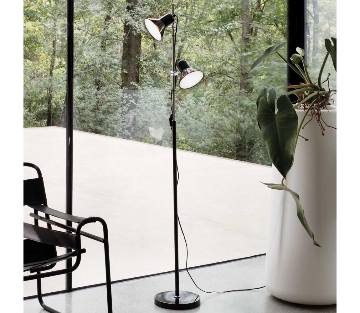 Ideal Lux - Stojací lampa POLLY 2xE27/60W/230V černá 61139