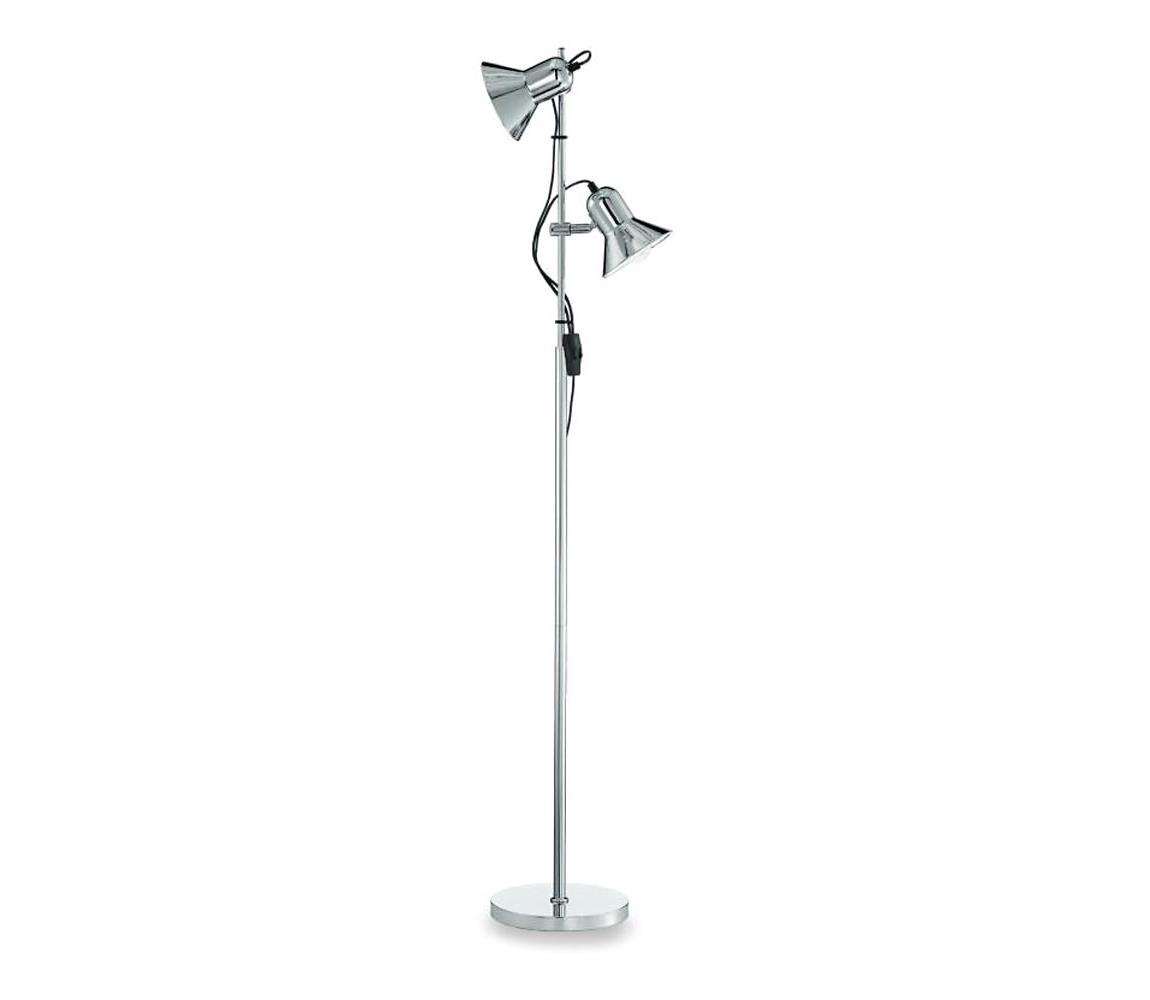 Ideal Lux - Stojací lampa POLLY 2xE27/60W/230V lesklý chrom 61122