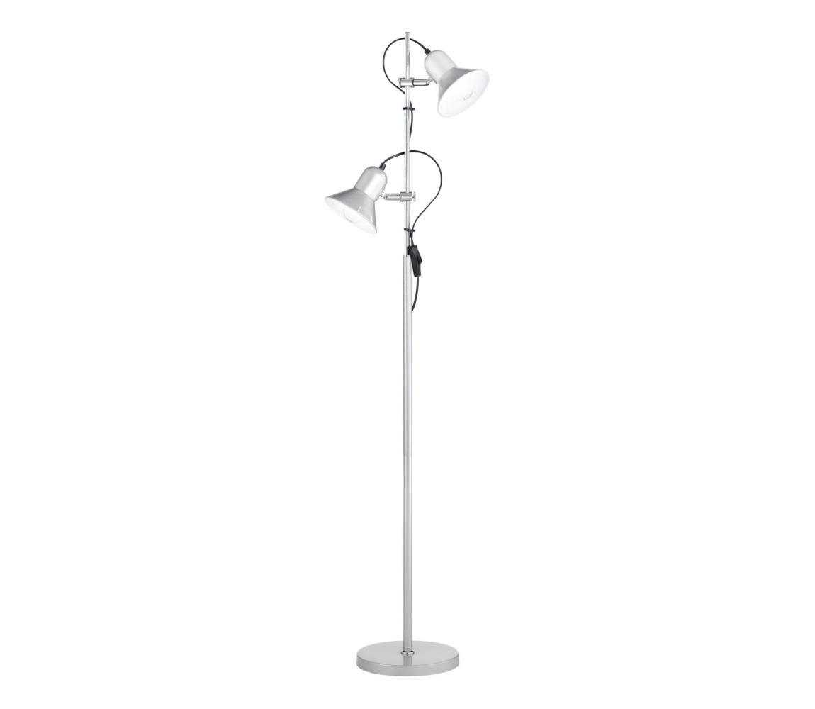 Ideal Lux - Stojací lampa POLLY 2xE27/60W/230V stříbrná 61115