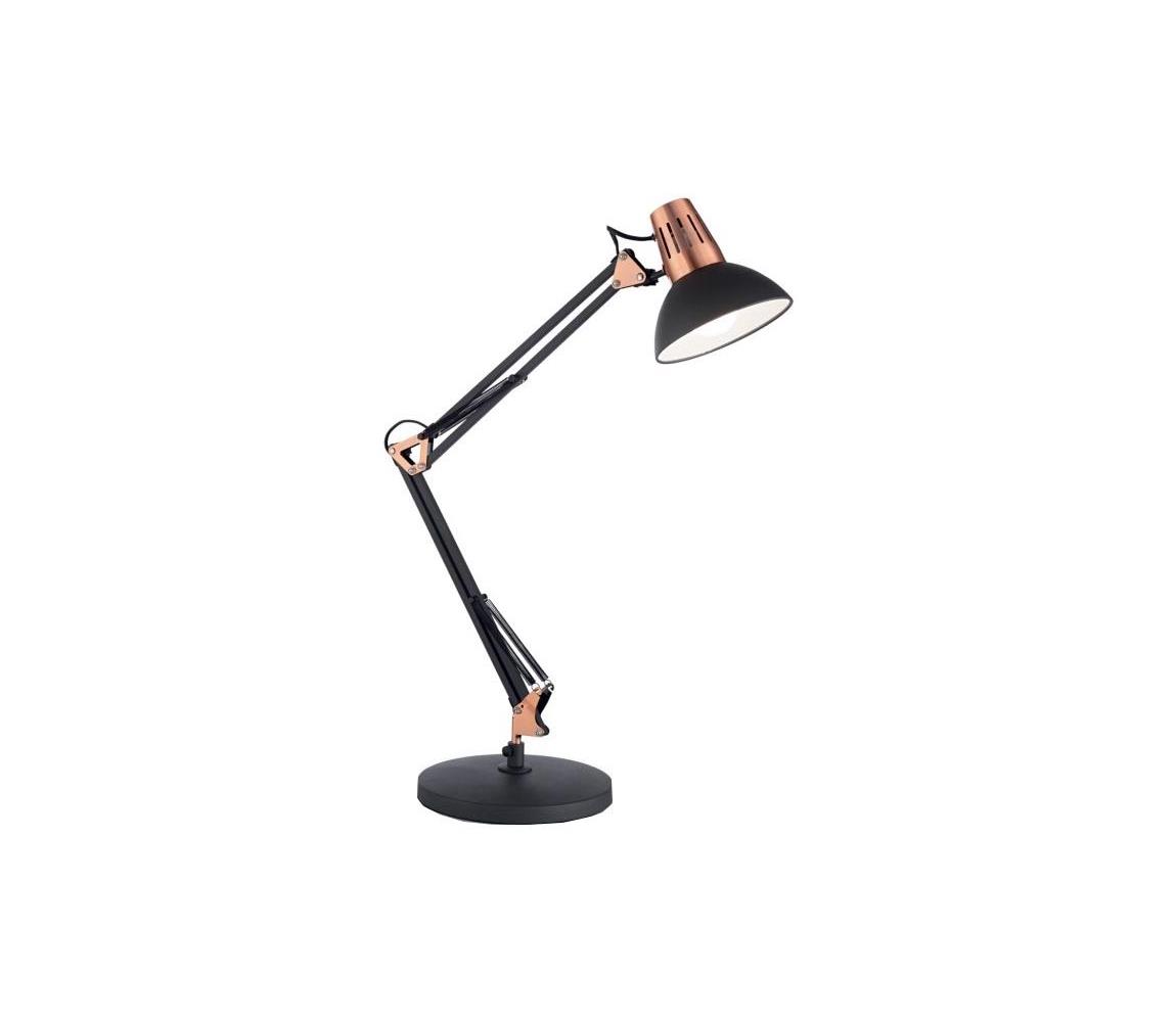 Ideal Lux - Stolní lampa WALLY 1xE27/42W/230V černá/měděná 061191