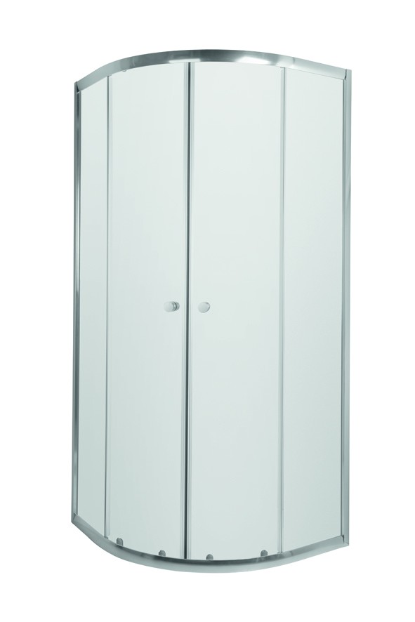 INVENA Sprchový kout čtvrtkruh VITORIA, profil: chrom, sklo čiré 80x80cm AK-49-185-O