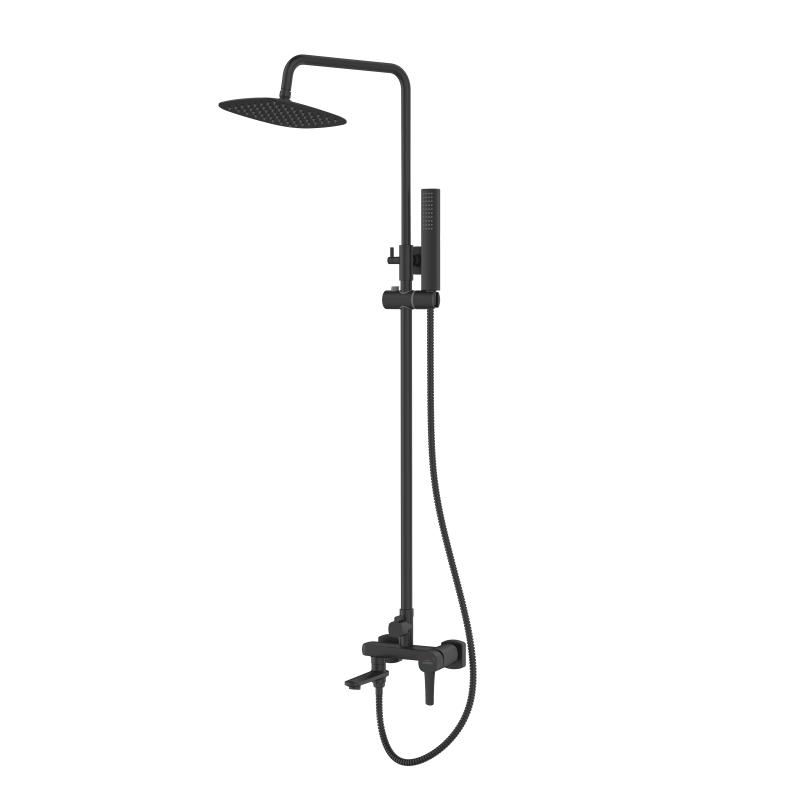 INVENA Sprchový sloup GLAMOUR TREND s baterií, černá AU-05-B04-V