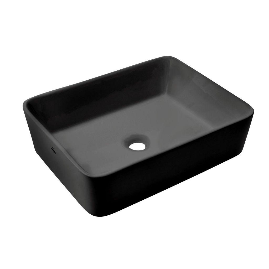 INVENA Umyvadlo na desku PAROS TREND 48,5 cm,černá CE-36-005-C
