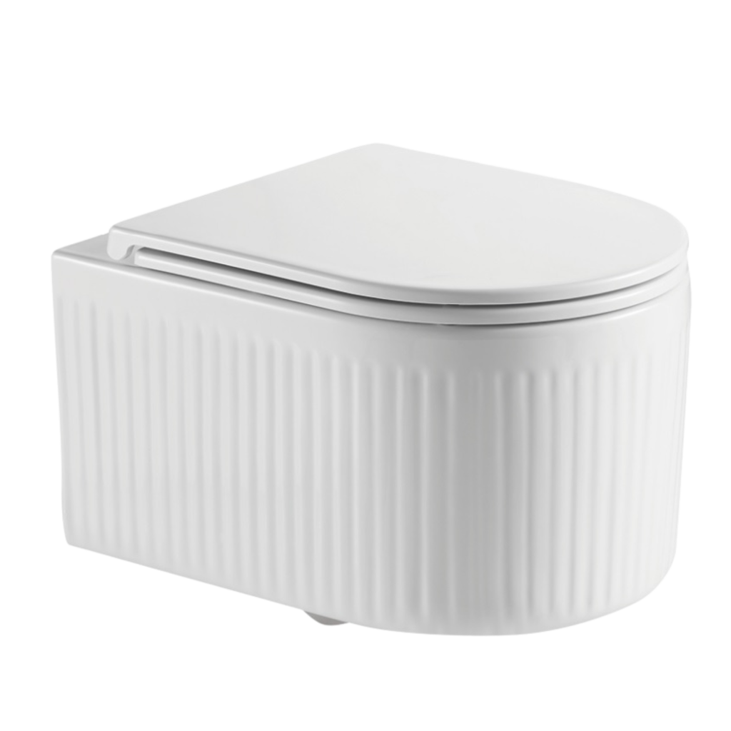 INVENA Závěsná WC mísa, GLAMOUR /VÍROVÉ SPLACH/, včetně soft/close sedátka CE-92-001-L