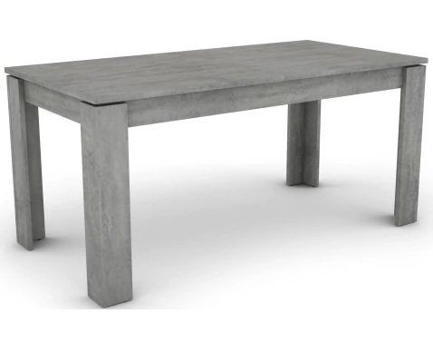 Jídelní stůl Inter 160x80 cm, šedý beton, rozkládací
