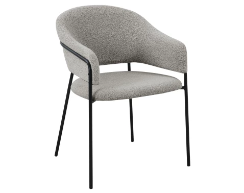 Jídelní židle Inga, světle šedá strukturovaná látka