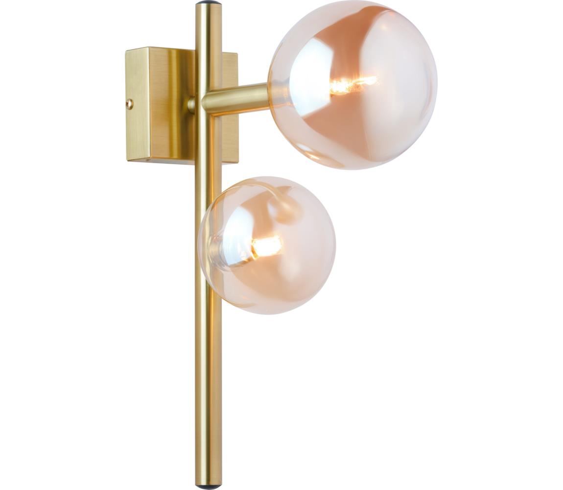 Jupiter 1900 - Nástěnné svítidlo NEPTUN 2xG9/14W/230V zlatá/kouřová béžová 1900