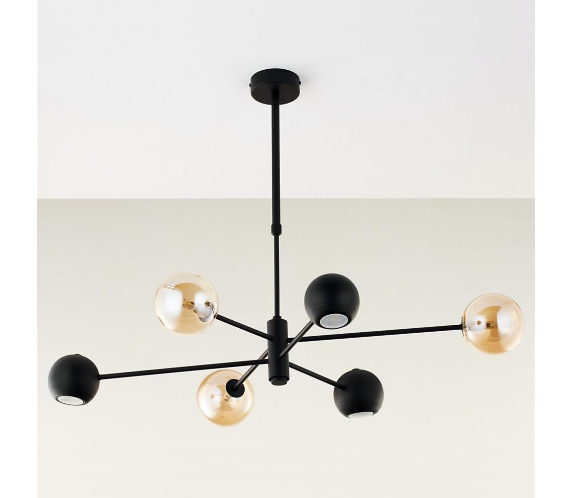 Jupiter 1993 - Lustr na tyči MOKA 3xGU10/10W/230V + 3xG9/10W/230V černá/béžová 1993