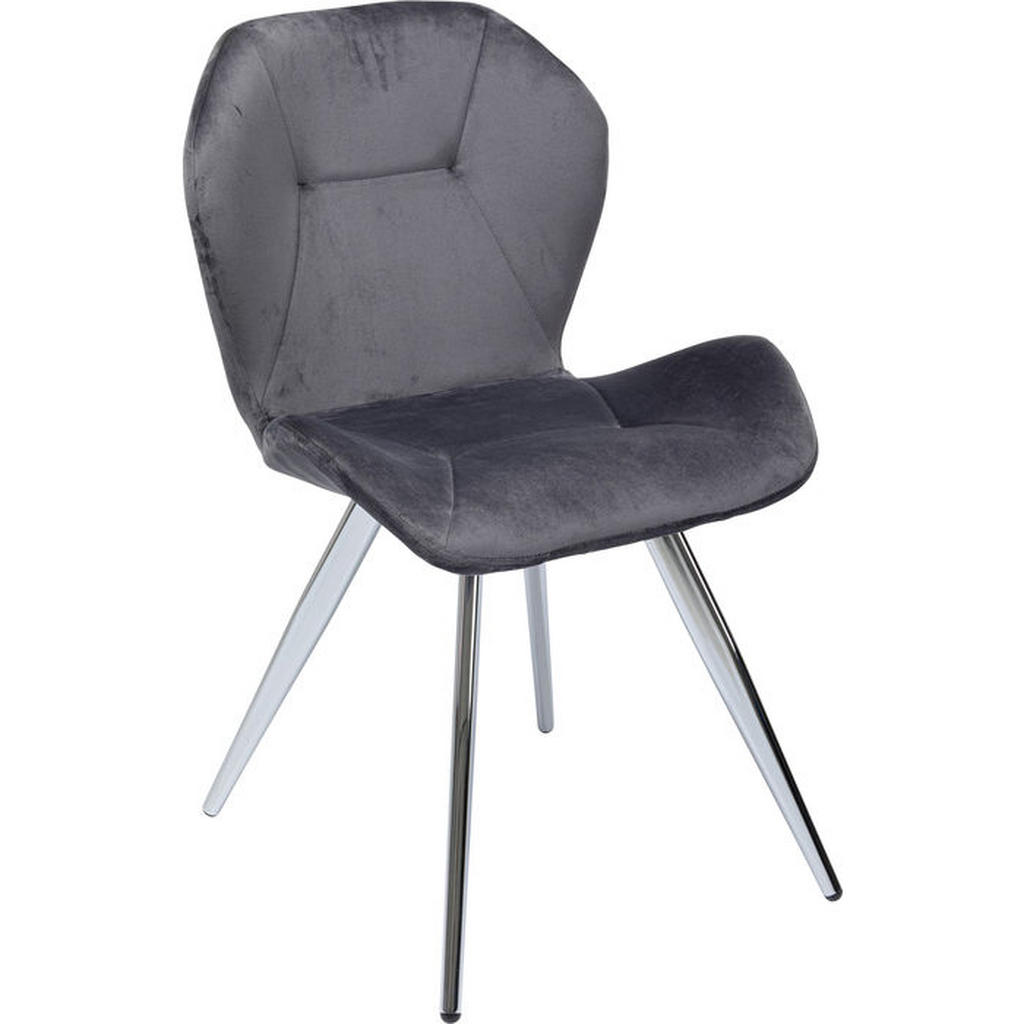 Kare-Design ŽIDLE, šedá, barvy chromu